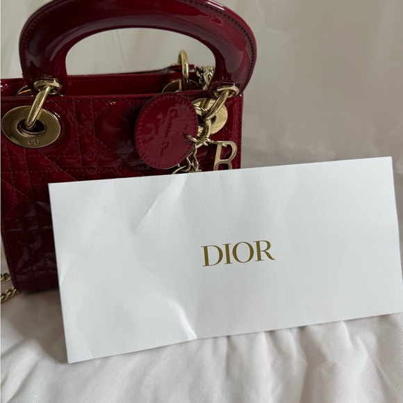 Dior Red Mini Bag with Gold Accents - Picture 8 of 9